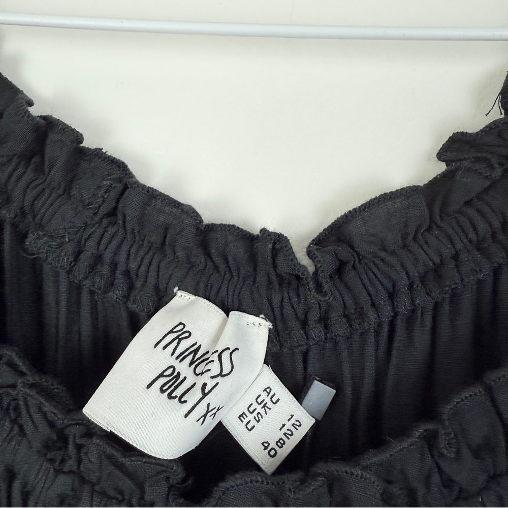 NWT Princess Polly “Love Galore” Long Sleeve Smocked Romper Black Cottagecore - Picture 8 of 9